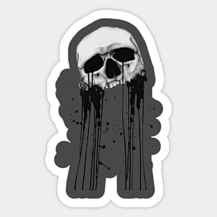 Dripping Skull Sticker